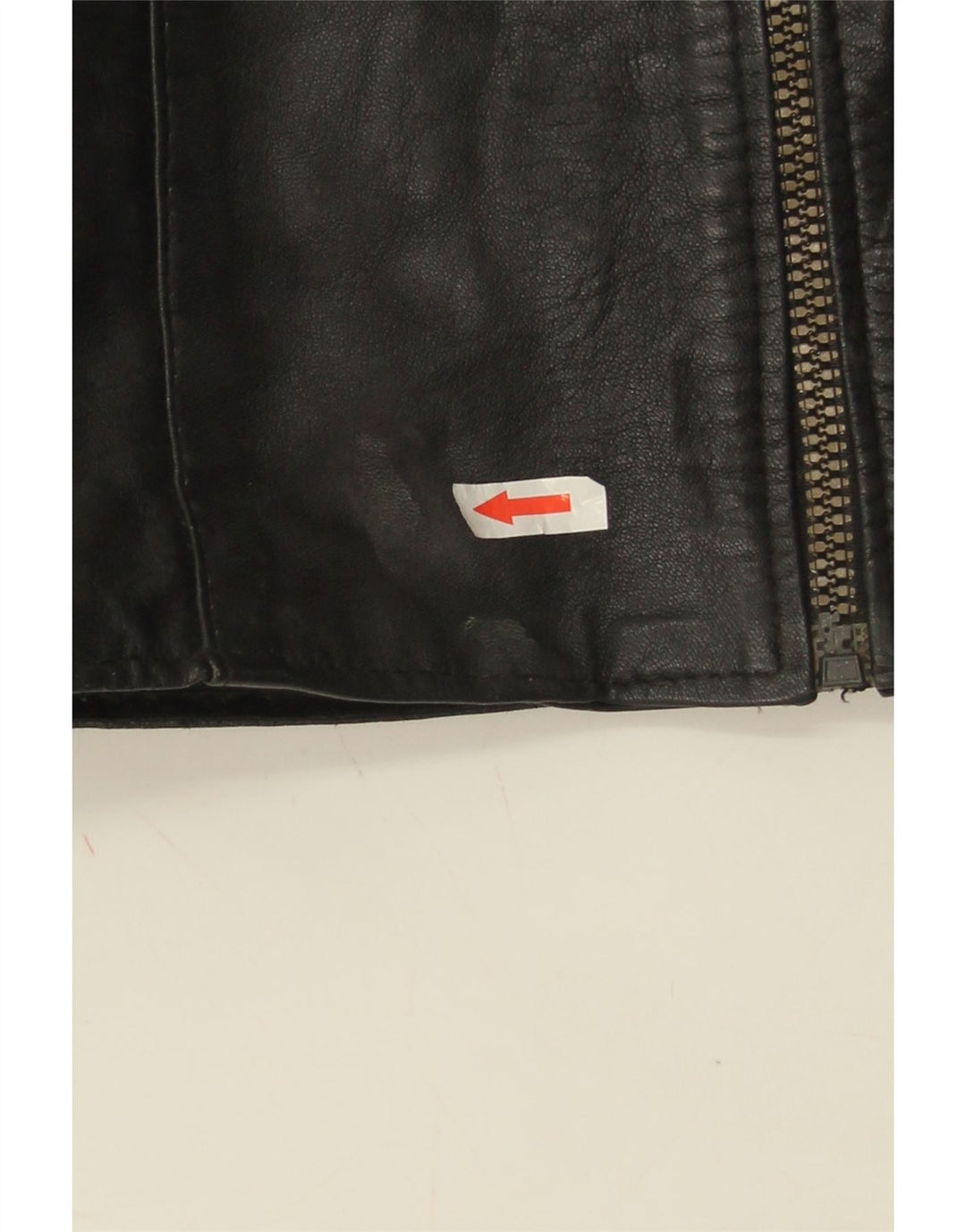 Gilet in pelle da donna vintage UK 10 piccolo nero