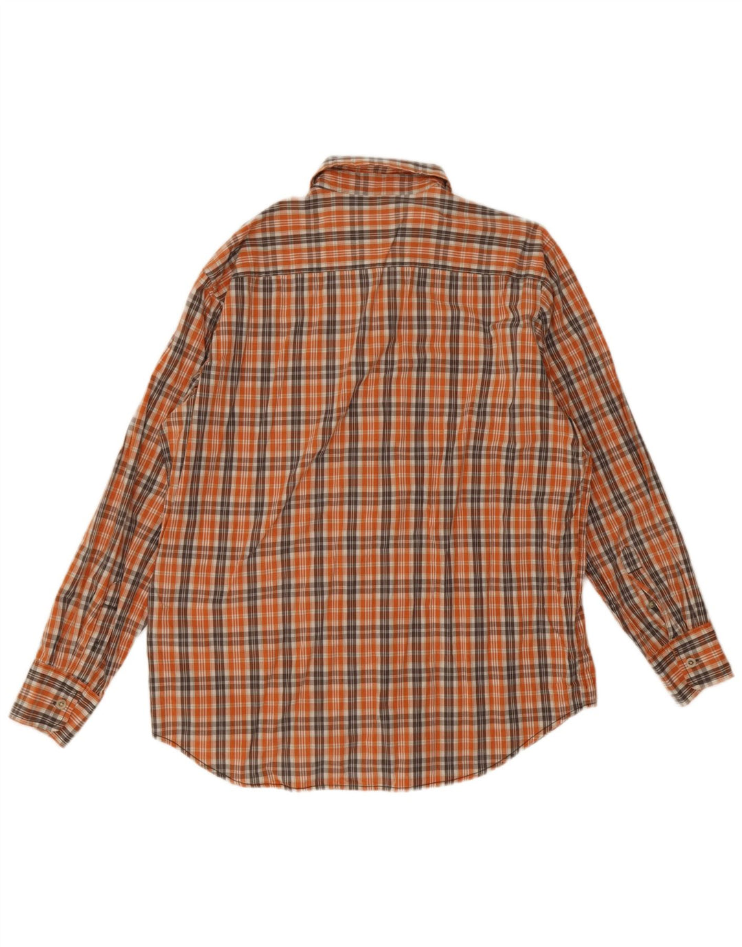 Camicia da uomo Timberland Large in cotone a quadri arancioni