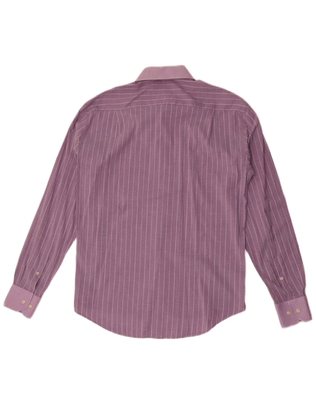 Camicia da uomo A.Basile taglia 40 15 3/4 cotone gessato viola medio