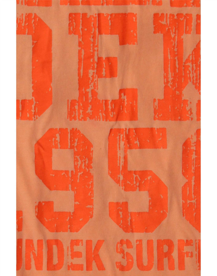 T-shirt grafica da uomo Sundek Top grande in cotone arancione