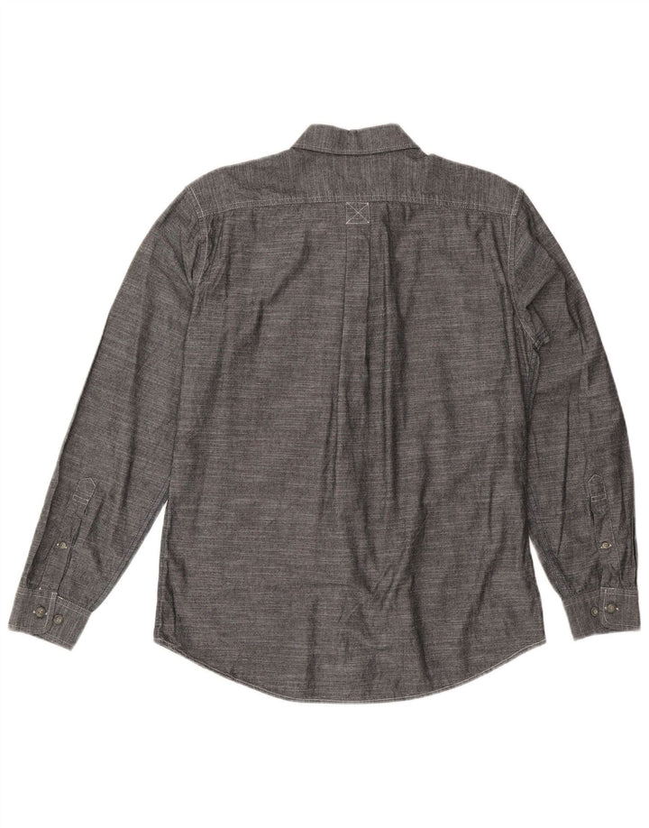 EDDIE BAUER Camicia da uomo dalla vestibilità classica in cotone grigio medio