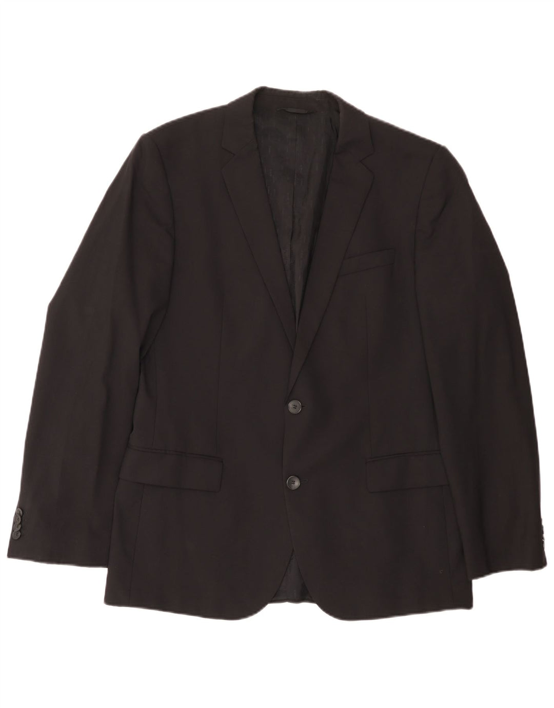 Giacca blazer da uomo a 2 bottoni Hugo Boss EU 50 grande lana nera