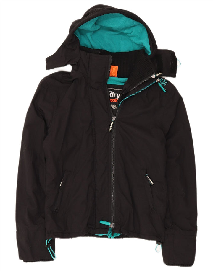 Giacca a vento grafica da donna SUPERDRY UK 16 grande nera