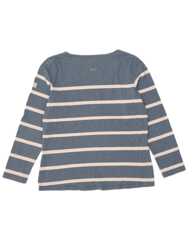 Joules Top da donna a maniche lunghe UK 14 Cotone a righe grandi blu