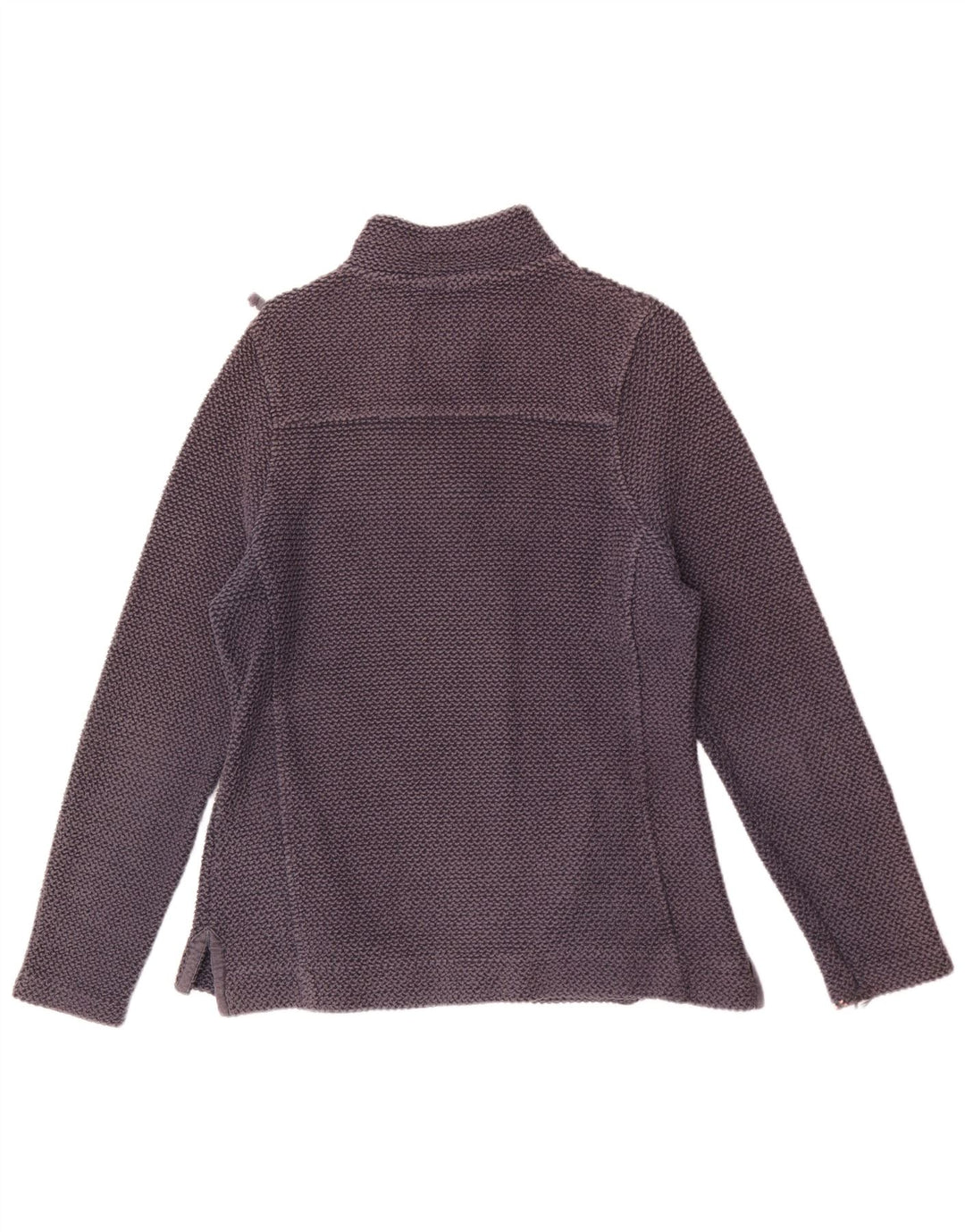 Felpa da donna con collo con zip Weird Fish, maglione, UK 12, cotone blu navy medio