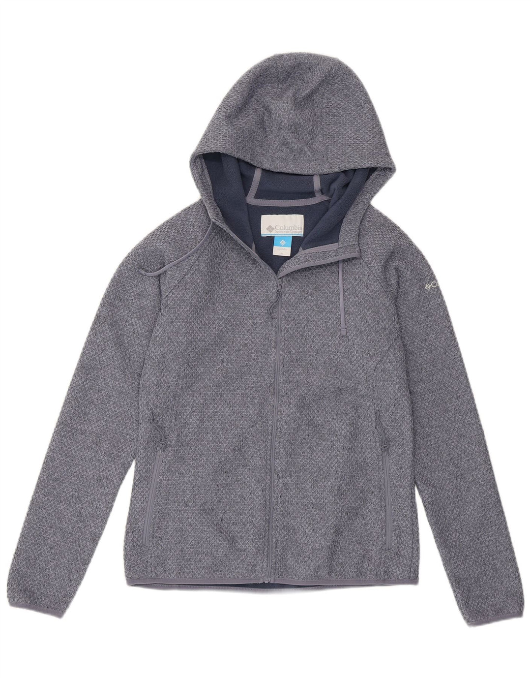 Maglione con cappuccio e zip da donna Columbia UK 14 Poliestere blu medio