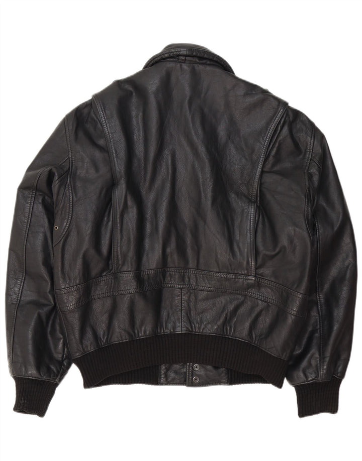 Giacca in pelle militare da uomo Forester IT 50 Large nera