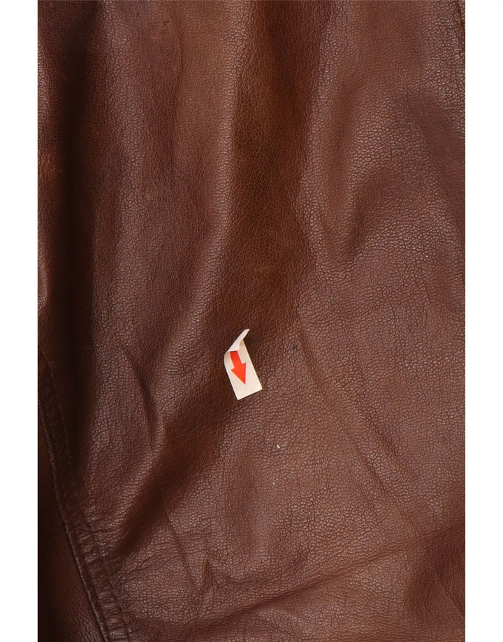 Giacca in pelle da uomo Bayside UK 40 grande in pelle marrone