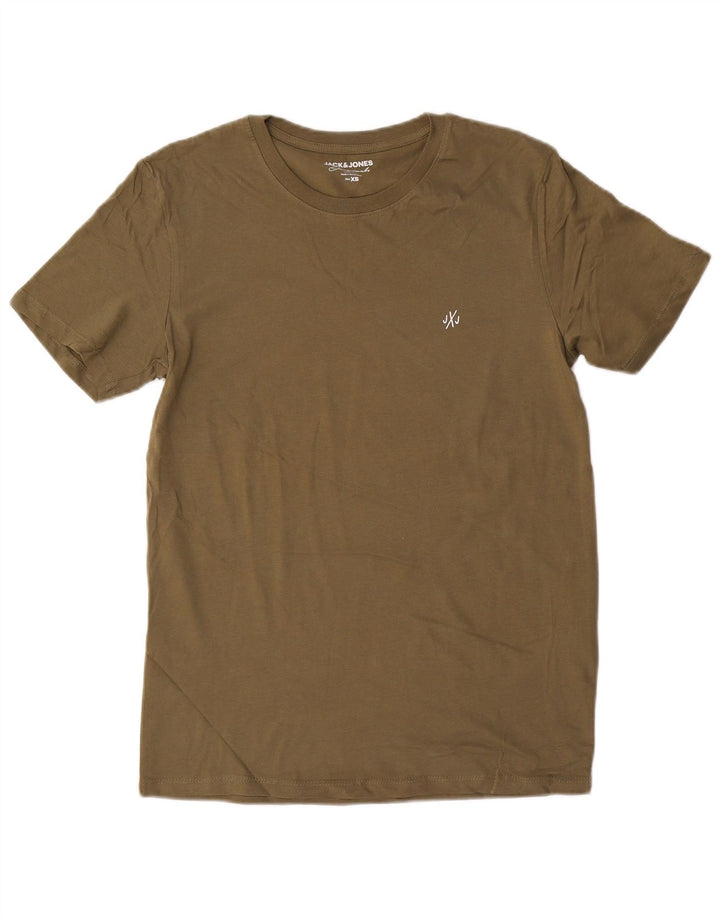 JACK & JONES T-shirt da uomo XS in cotone kaki