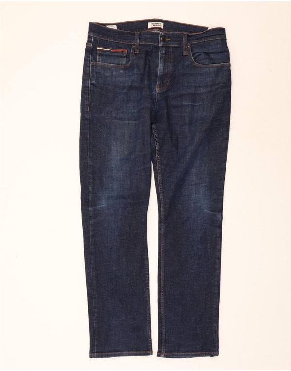 TOMMY HILFIGER Jeans dritti da donna W36 L32 cotone blu navy