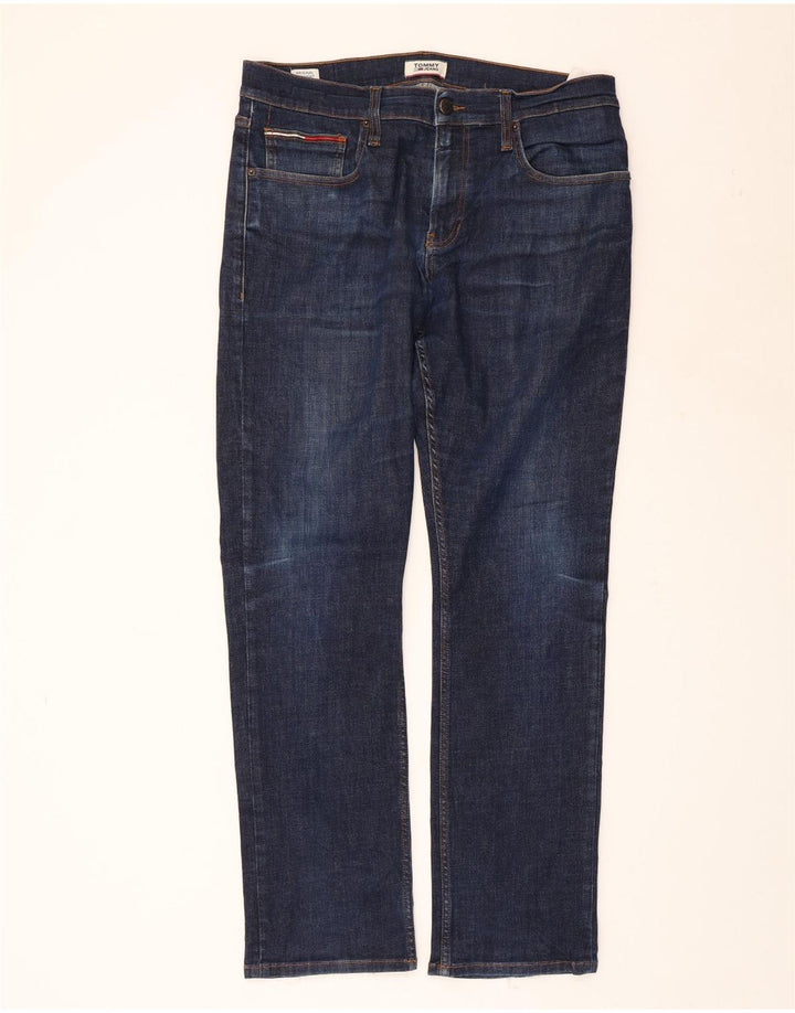 TOMMY HILFIGER Jeans dritti da donna W36 L32 cotone blu navy