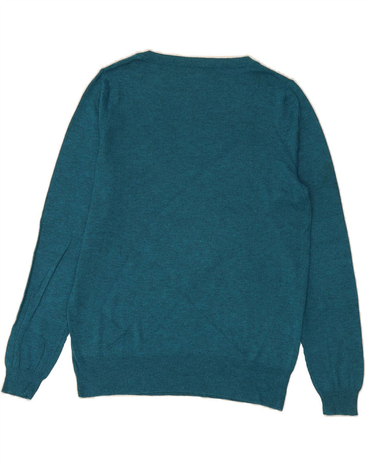 MOSSIMO Womens V-Neck Jumper Sweater UK 20 2XL Blue Nylon Vintage Mossimo and Second-Hand Mossimo from Messina Hembry 
