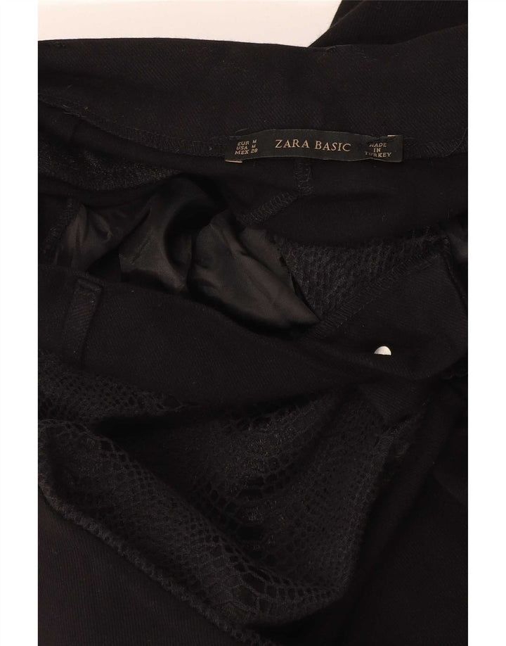 Pantaloni corti da donna Zara medi W28 L25 neri con stampa animalier