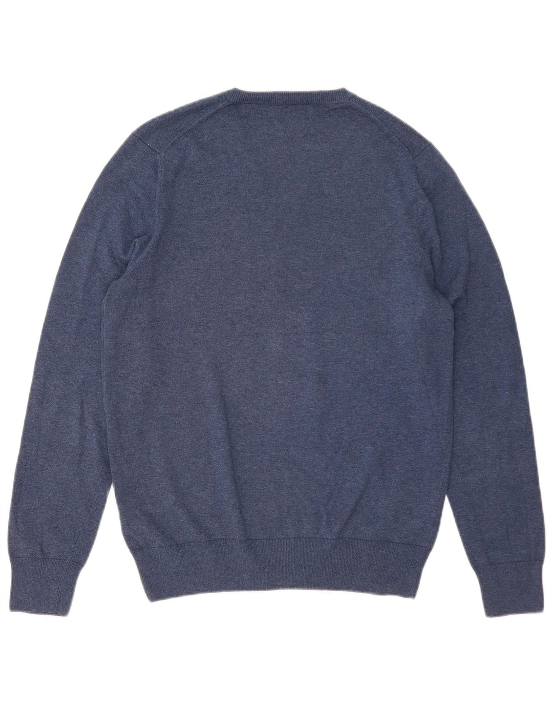 Maglione da uomo con scollo a V Marks & Spencer in cotone blu medio