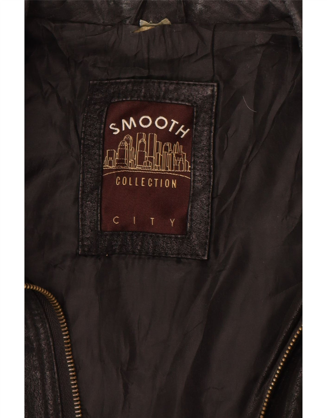 Giacca in pelle da uomo VINTAGE UK 40 Large in pelle nera color block