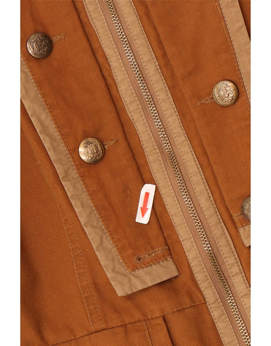 Giacca militare da donna Marks & Spencer UK 12 Cotone marrone medio