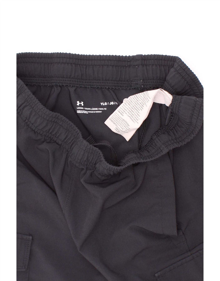 Pantaloncini sportivi cargo da ragazzo Under Armour 11-12 anni, poliestere nero grande