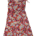 Abito a trapezio senza maniche da donna C&A EU 46 XL Poliestere floreale rosso