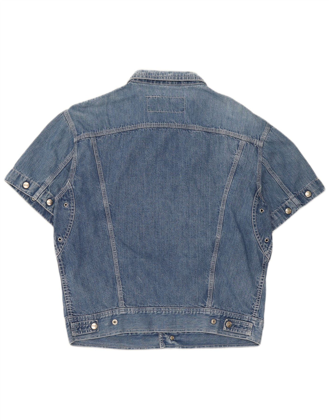 Camicia di jeans a maniche corte da uomo Lemon Blu medio
