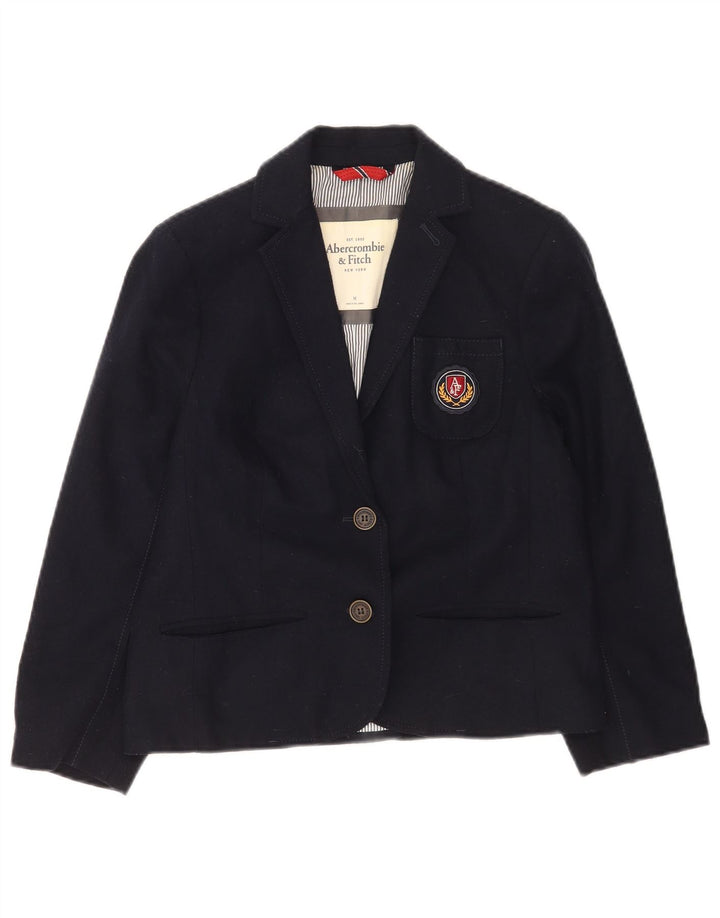 Giacca blazer a 2 bottoni da donna Abercrombie & Fitch UK 12 blu navy medio