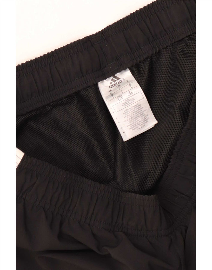 Pantaloncini sportivi da uomo Adidas grandi in poliestere nero