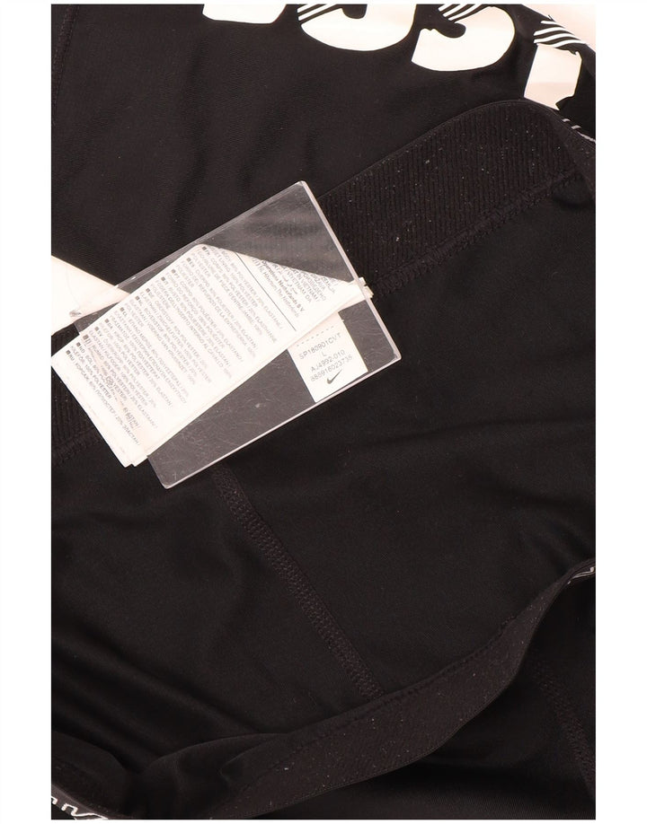 Leggings grafici da donna Nike UK 14 grande poliestere nero