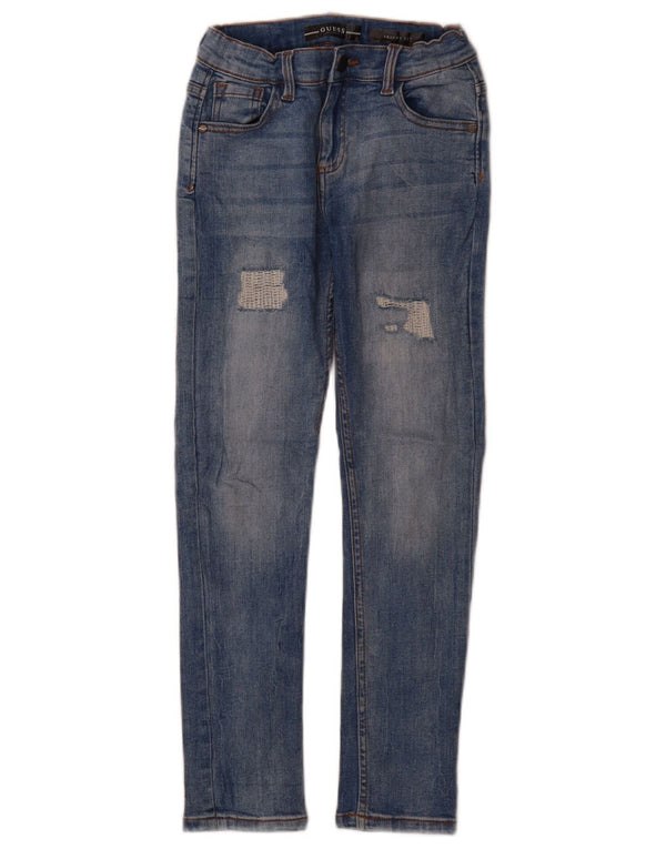 Jeans skinny effetto consumato per ragazze Guess 7-8 anni W22 L25 Blu