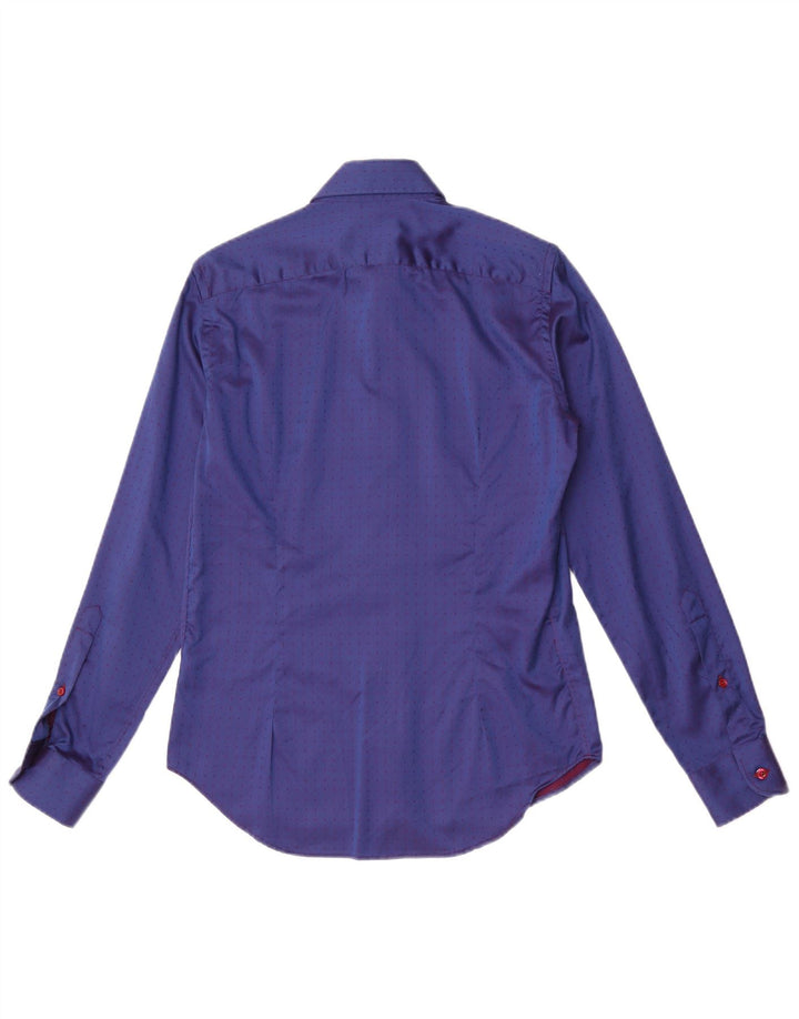 Camicia Uomo Naracamicie XS Cotone Maculato Blu