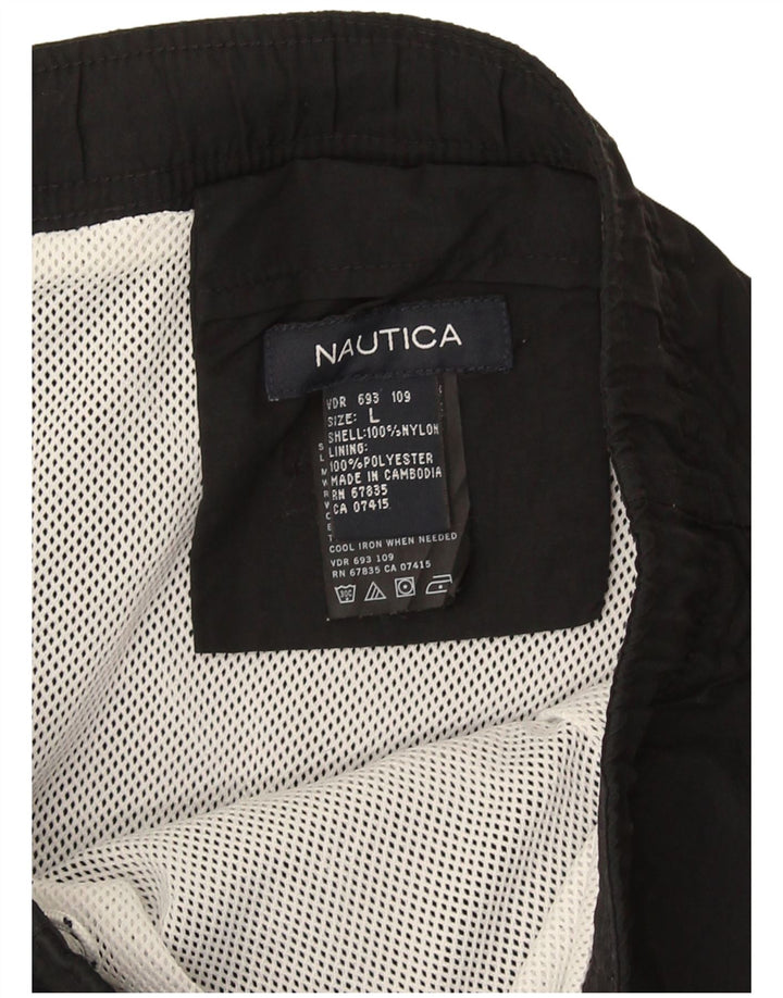 Pantaloncini da bagno da uomo Nautica grandi in nylon nero