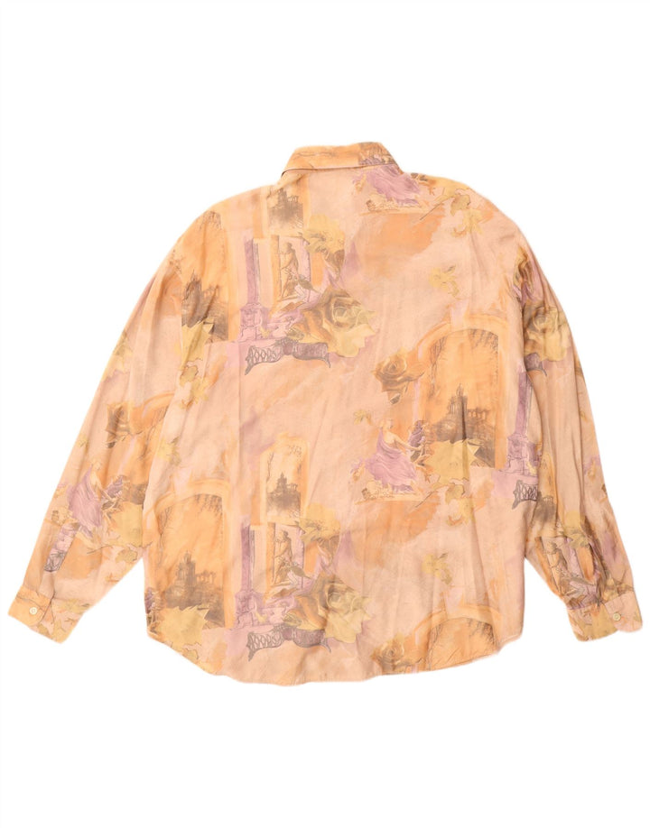 Camicia grafica da uomo Criver grande in viscosa beige