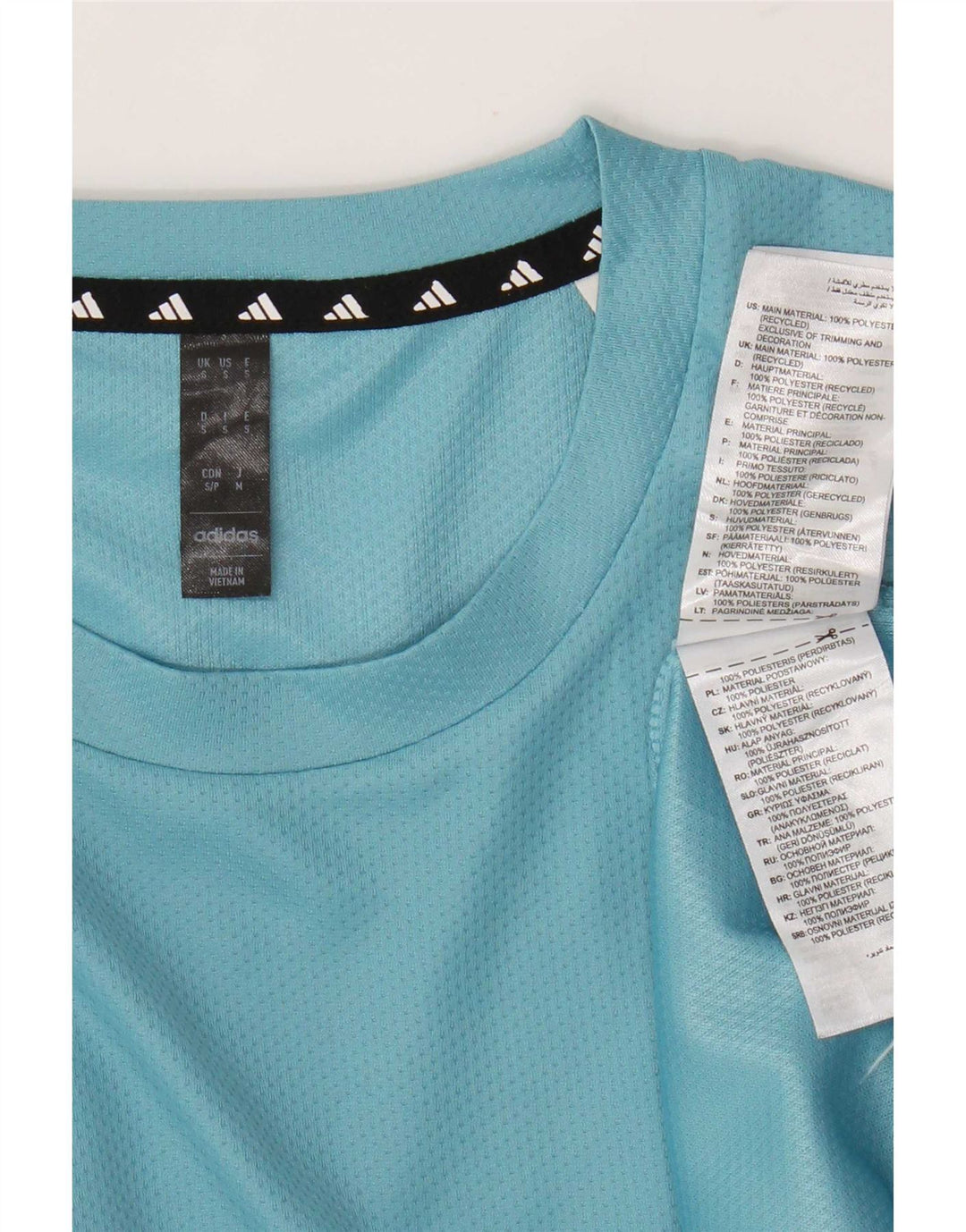 T-shirt da uomo Adidas Top Small blu in poliestere