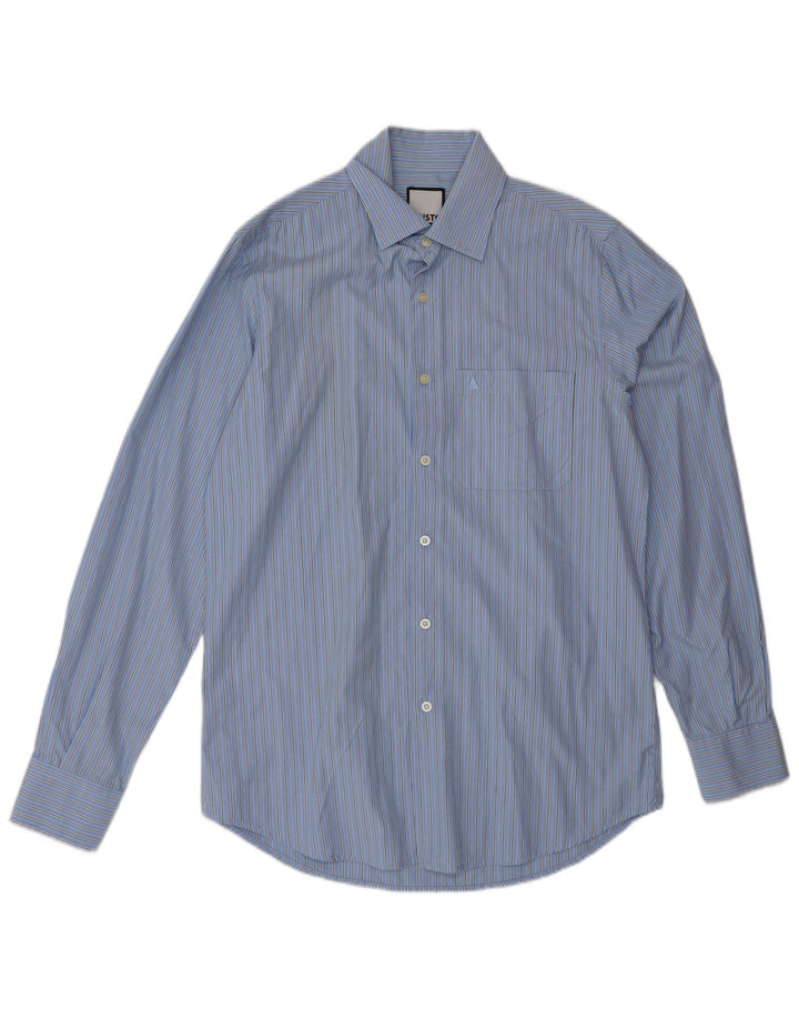 Camicia da uomo Musto piccola in cotone a righe blu