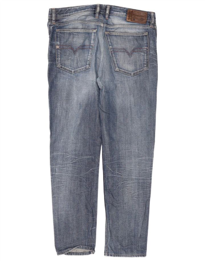 Jeans dritti da uomo Diesel W36 L31 in cotone blu