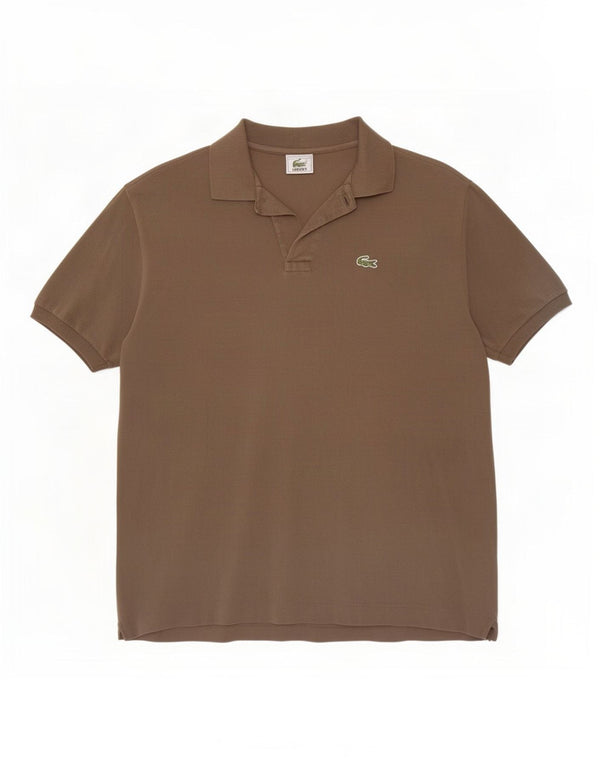Polo da uomo Lacoste taglia 6 XL in cotone kaki