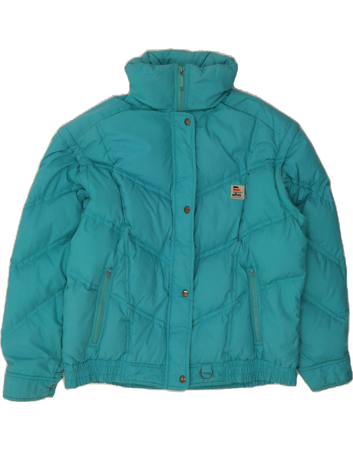 ELHO Womens Oversized Padded Jacket EU 42 Large Blue Polyester Vintage Elho and Second-Hand Elho from Messina Hembry 