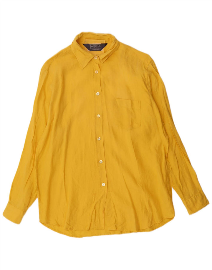 Camicia da donna Max Mara UK 18 XL Lino giallo
