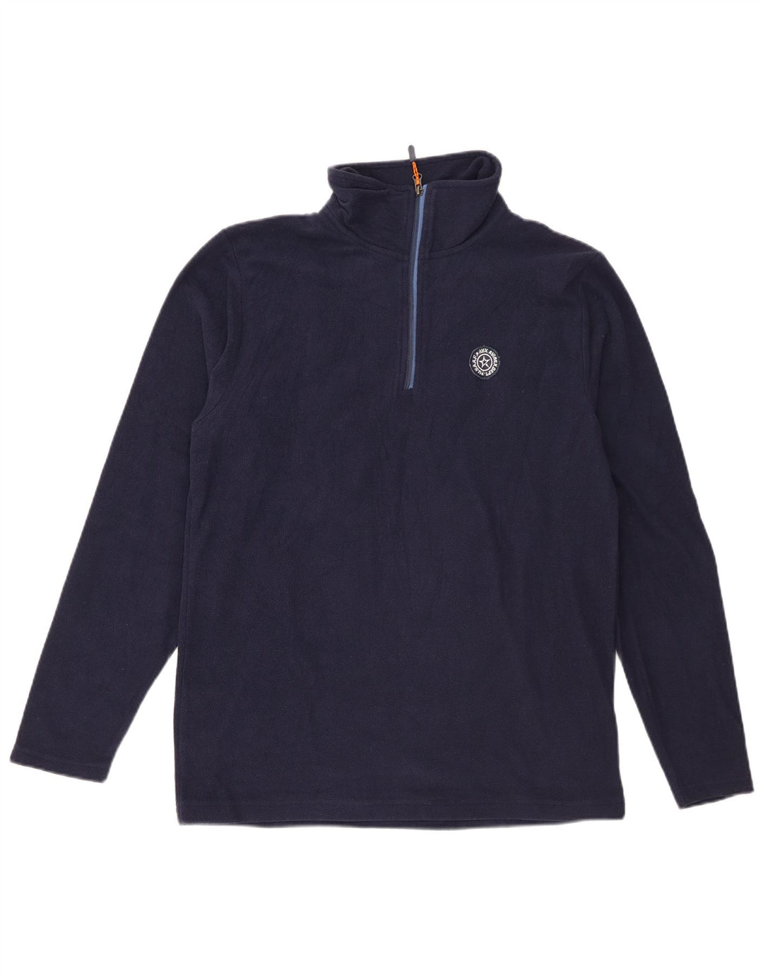 Maglione in pile da uomo Avirex con zip e collo medio in poliestere blu navy