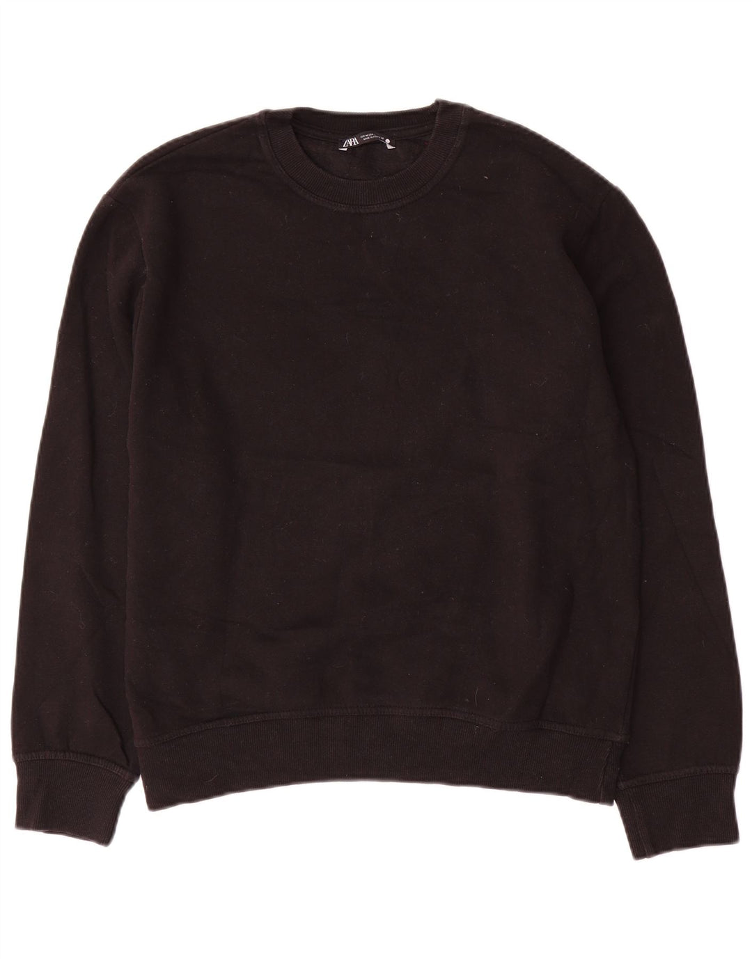 Felpa da donna Zara UK 14 cotone nero medio