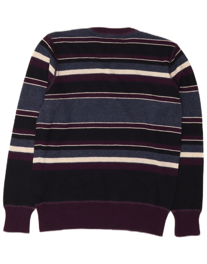 Maglione girocollo da uomo North Sails in lana a righe piccole multicolore
