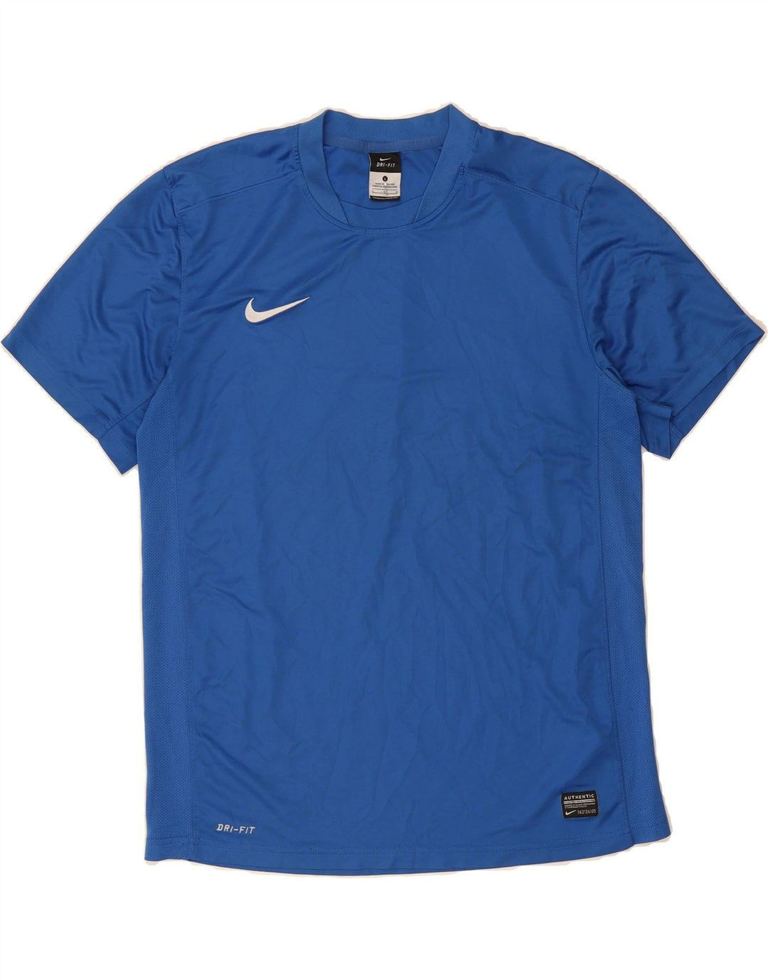 NIKE Mens Dri Fit T-Shirt Top Large Blue Polyester Vintage Nike and Second-Hand Nike from Messina Hembry 