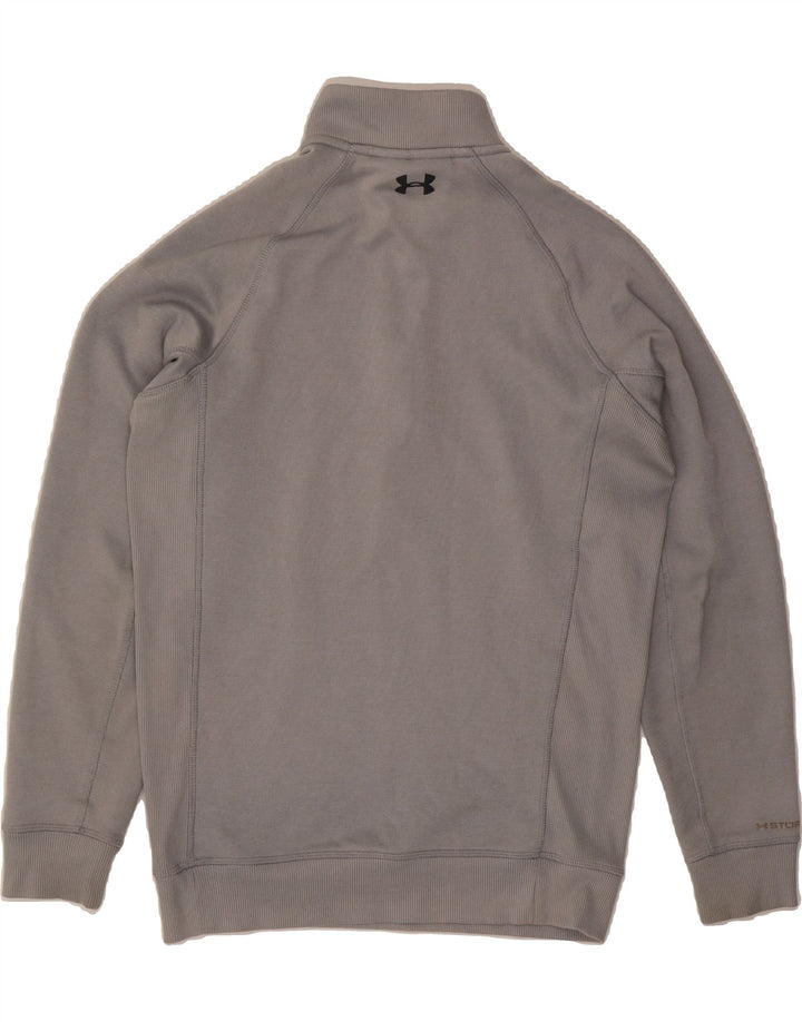 UNDER ARMOUR Mens Cold Gear Zip Neck Sweatshirt Jumper Small Grey Vintage Under Armour and Second-Hand Under Armour from Messina Hembry 