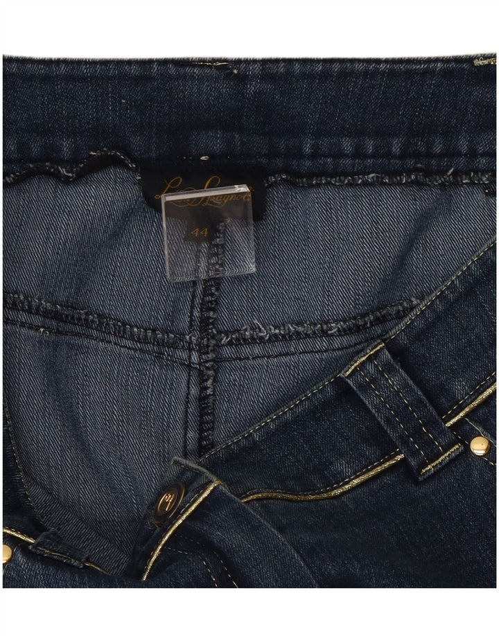 Gonna in denim da donna Luisa Spagnoli IT 44 media W28 blu cotone