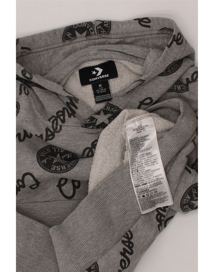 Maglione con cappuccio grafico Chuck Taylor da ragazzo Converse 10-11 anni Grigio medio