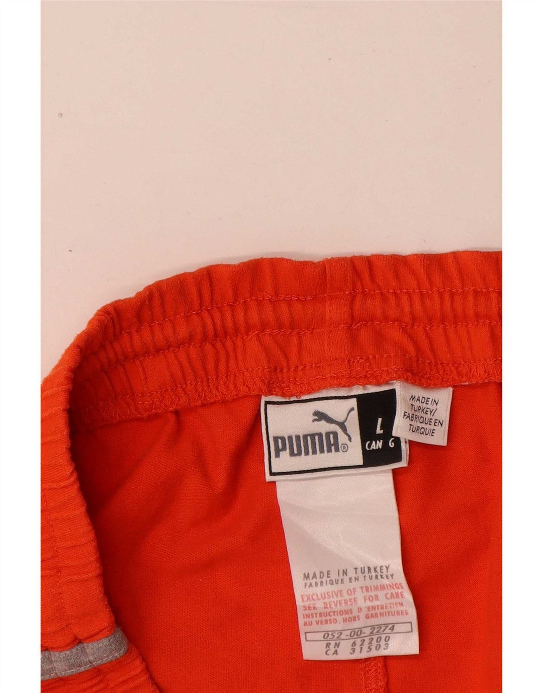 Pantaloncini sportivi da uomo Puma Large in cotone color block arancione