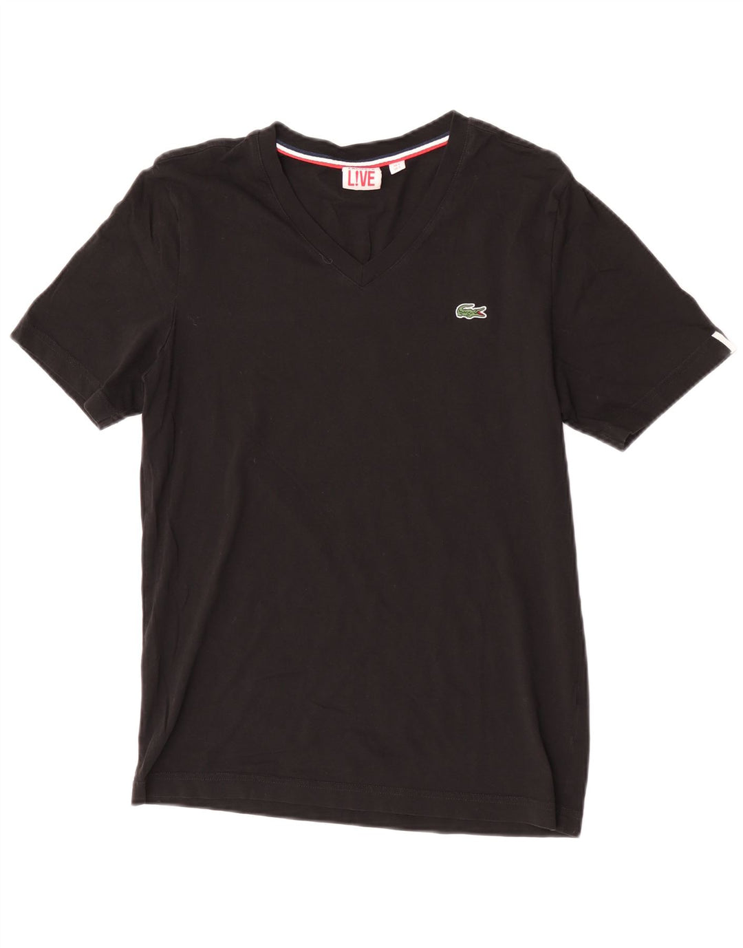 T-shirt da uomo Lacoste taglia 3 piccola in cotone nero