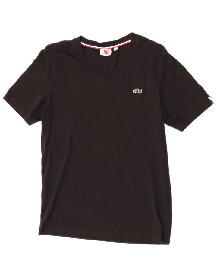 T-shirt da uomo Lacoste taglia 3 piccola in cotone nero