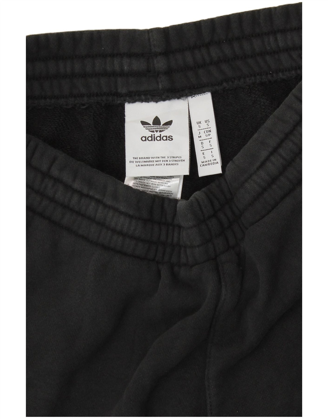 Pantaloni da tuta con grafica ADIDAS da donna Joggers UK 8 piccoli cotone nero