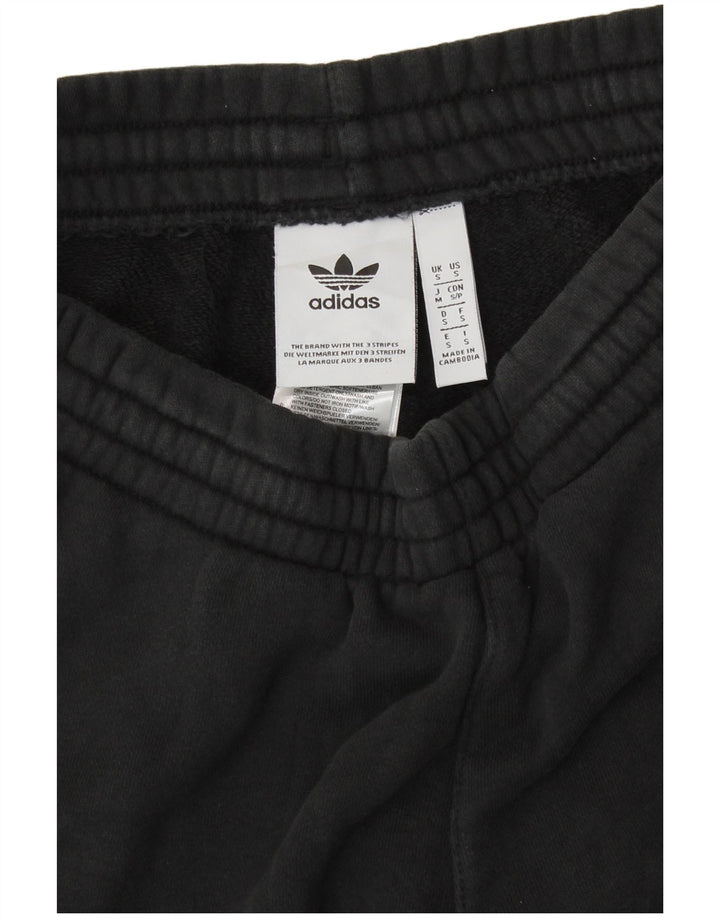 Pantaloni da tuta con grafica ADIDAS da donna Joggers UK 8 piccoli cotone nero