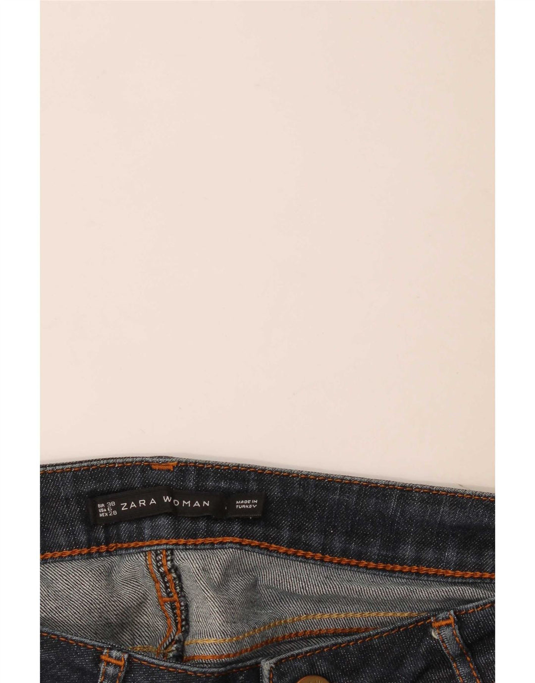 Jeans slim da donna Zara EU 38 Small W28 L30 Blu navy