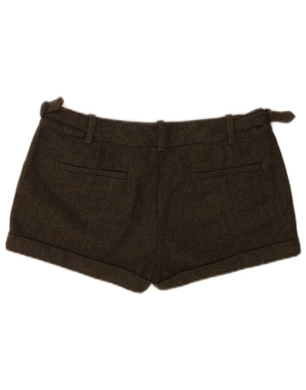 Pantaloncini chino con ancoraggio da donna Jack Wills UK 10 Small W30 Khaki a spina di pesce
